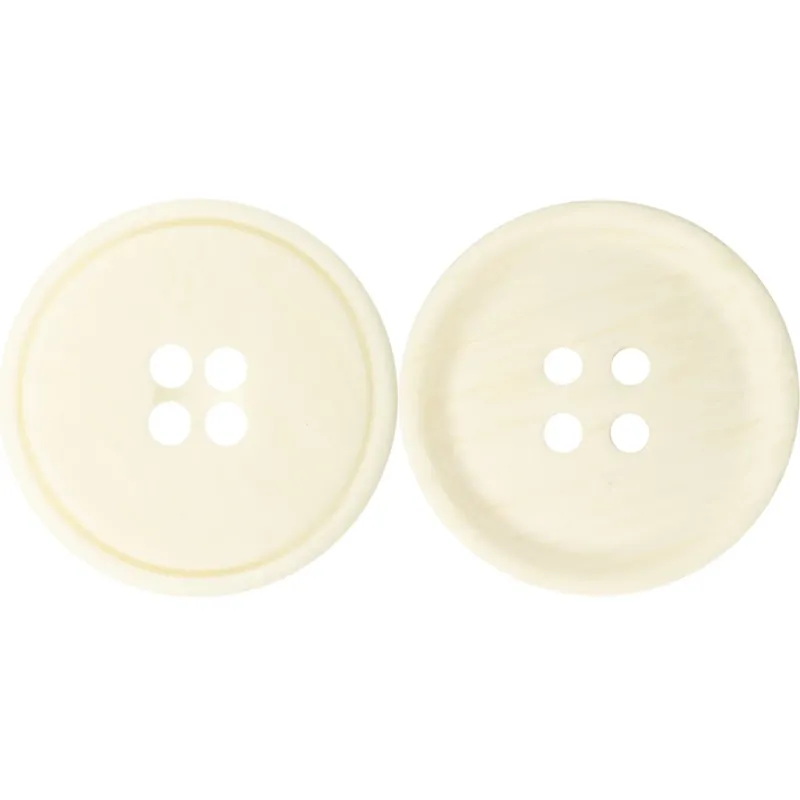 White Resin Buttons Imitated Ox-Bone Grain for Suit Jackets,20PCS