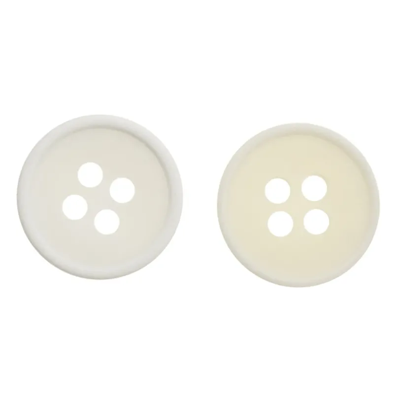 11.5MM Bowl-Shaped Translucent Beige White Resin Shirt Buttons 100pcs