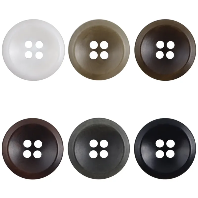Vintage Natural Tagua Nut Buttons Round 10 Pack