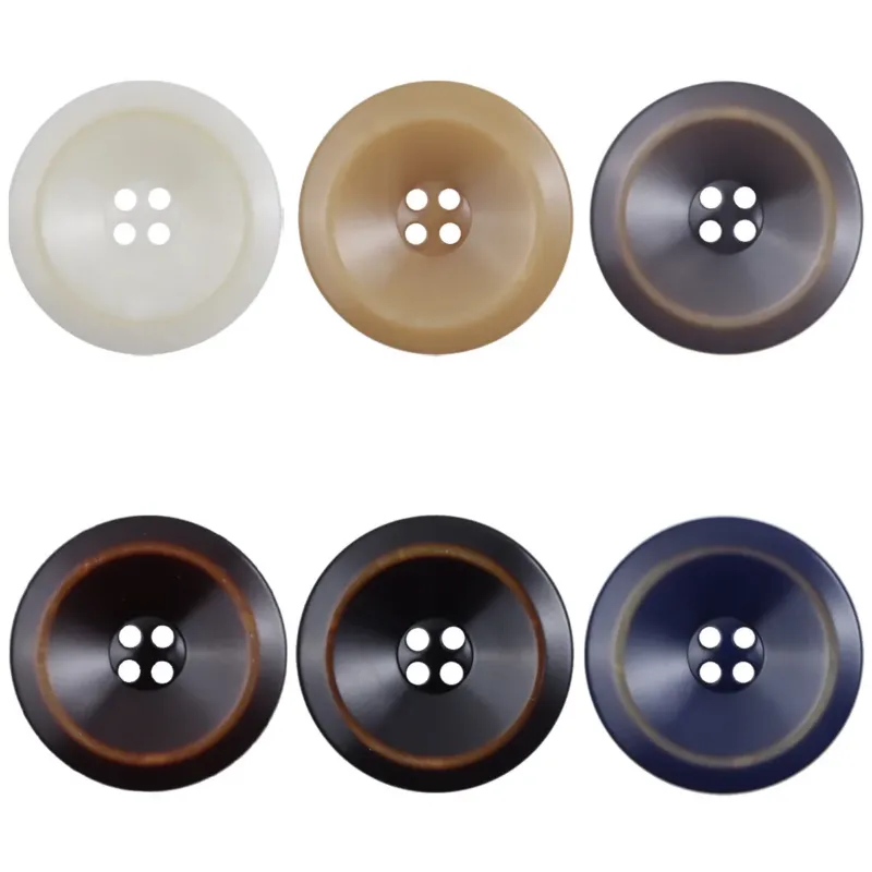 Burn Edged Bowl Shaped 4 Hole Resin Sewing Buttons 50pcs