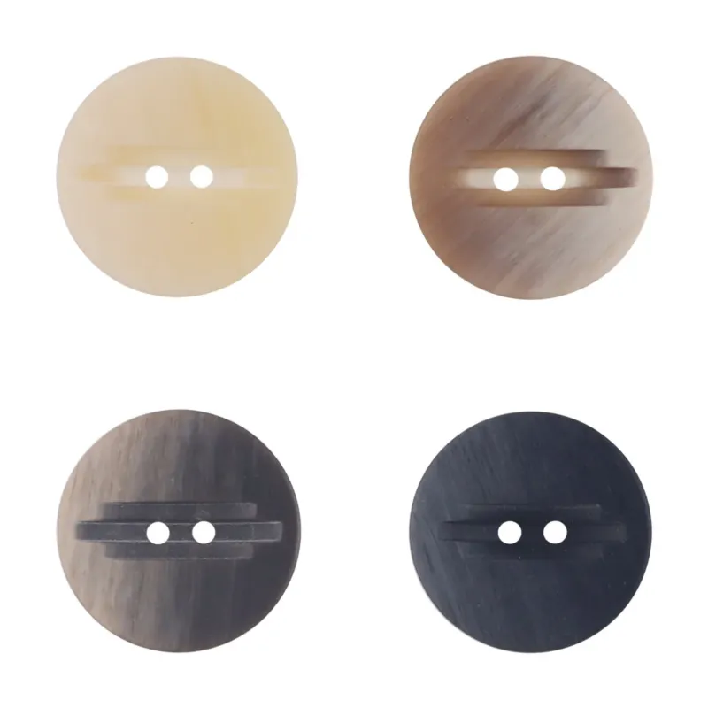 Creative Wood Grain 2-Hole Resin Buttons for Outerwear 20pcs