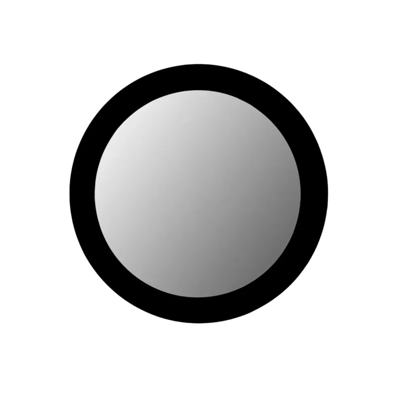 Spiegel - Rundes Design, Mangoholz Rahmen, Schwarz Lack, 80 cm – Dide | Starfurn