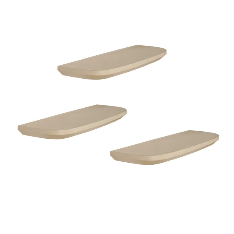 Wandregal – Mangoholz Sand, abgerundete Form, schwebende Optik - Gusta | Starfurn