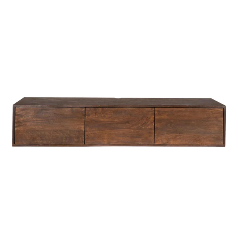 TV-Möbel – Braune Oberfläche, Mangoholz Material, Schwebendes Design – Vision | Starfurn