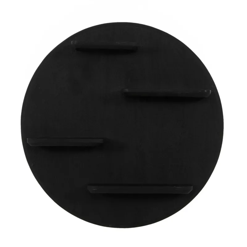 Wandregal – Mangoholz Konstruktion, Schwarze Oberfläche, Wandmontage Design – Lena | Starfurn