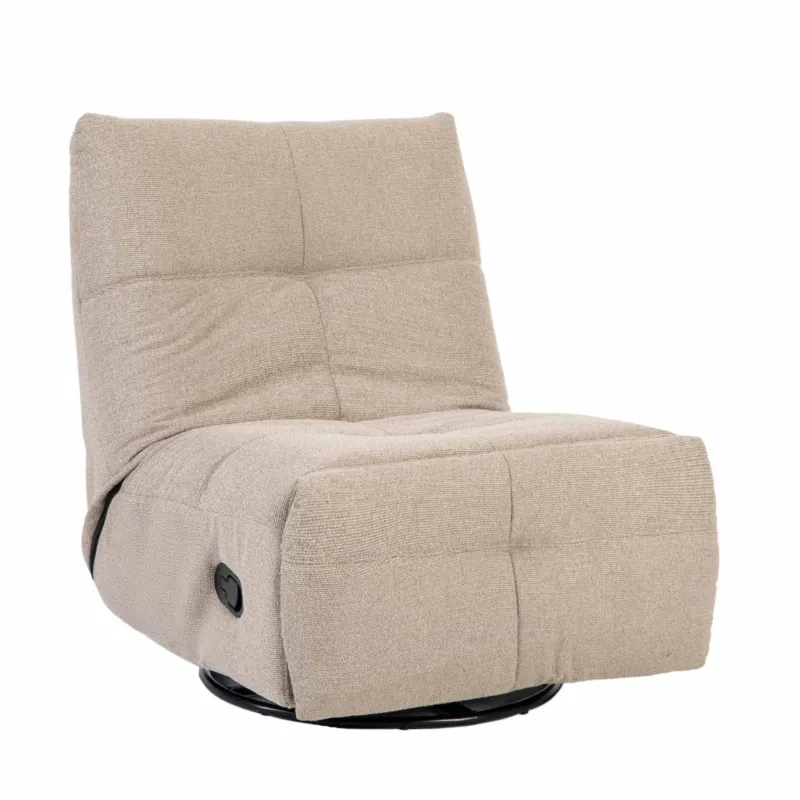 Relaxsessel – Stoffbezug, Taupe-Finish, Drehfunktion – Lazy | Starfurn