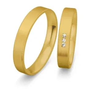 Breuning Basic Trauringe mit 1 Diamant 0,01 ct. - 48/14403 & 48/04403
