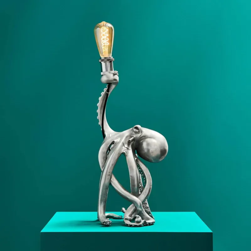 Silver Table Lamp Octopus Otto Octopus (54cm)