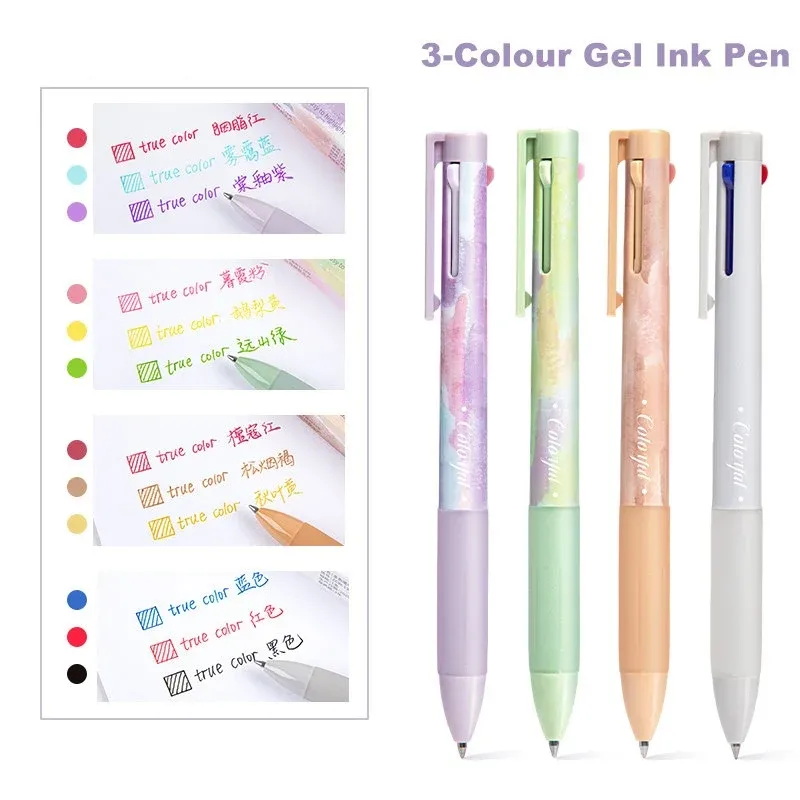 Truecolor 3-Color Gel Pen Set — 0.5mm | 4-Pack