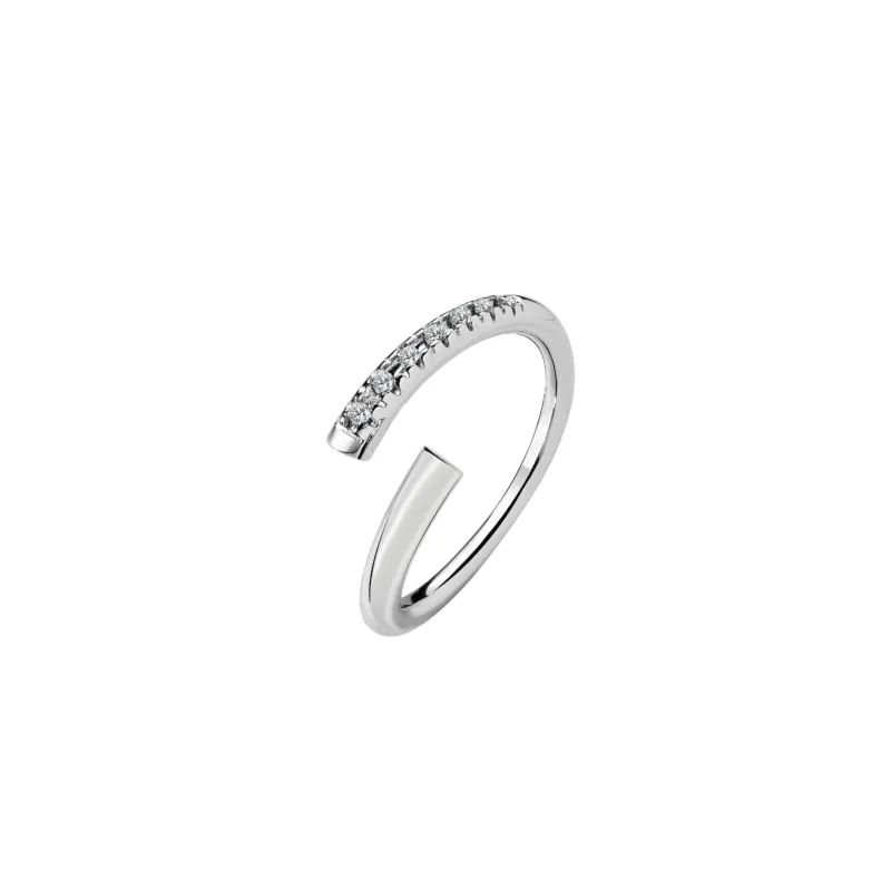 18 Karat - 750 Ring Weissgold mit Diamanten - YZ0005014