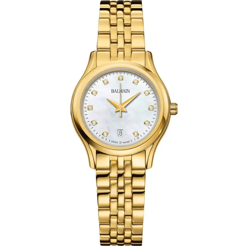 Balmain Beleganza Perlmutt Gold 28mm – B8340.33.86