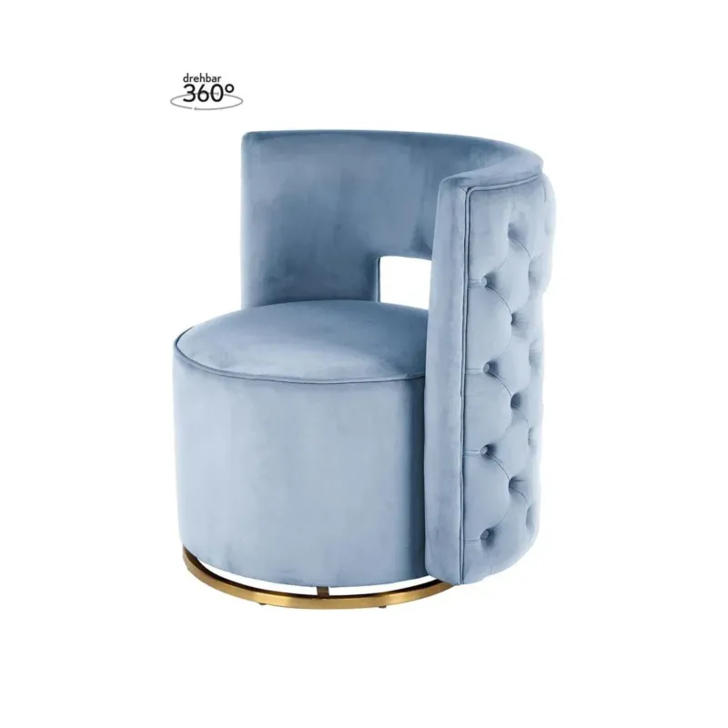Sessel Samtbezug 360° - Drehfunktion Steppnaht - Design – Beverly 125 | Kayoom - Esszett Luxury | Stilvolles Wohnen mit Charakter