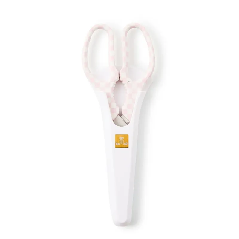 Pink & White Check Kitchen Shears by MacKenzie-Childs