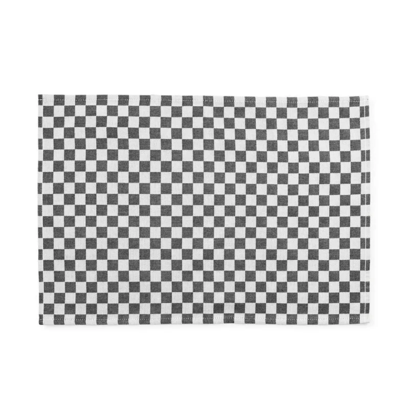 Black Check Placemat, Set of 4 by MacKenzie - Childs - |VESIMI Design|