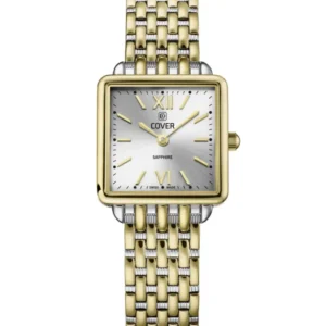 COVER Lovis Square Damen Uhr Silber Bicolor Gold