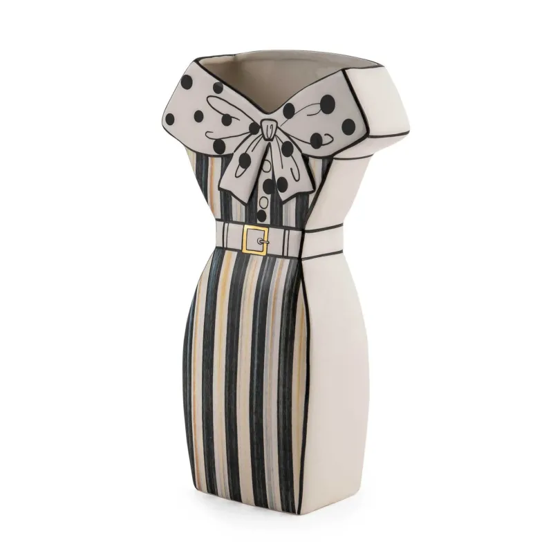 Doodles Dress Vase by Mackenzie - Childs - |VESIMI Design| Luxury Bathrooms and Home Decor