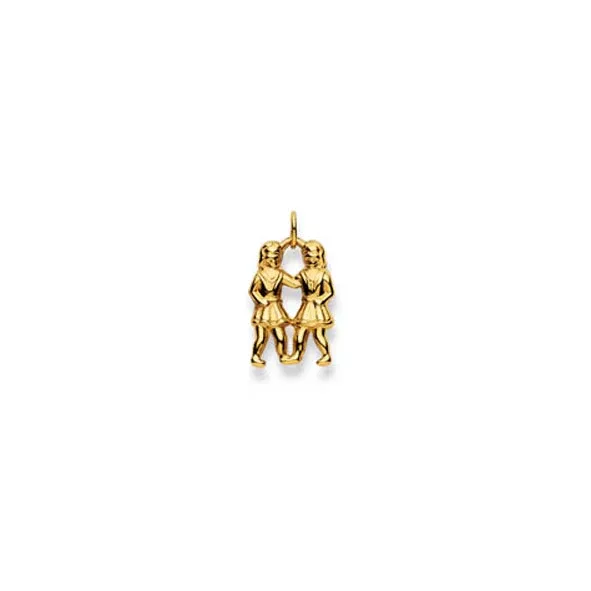 Eleganter Gold-Anhänger „Zwillinge“ aus 750 Gelbgold - 1154.06020/0060