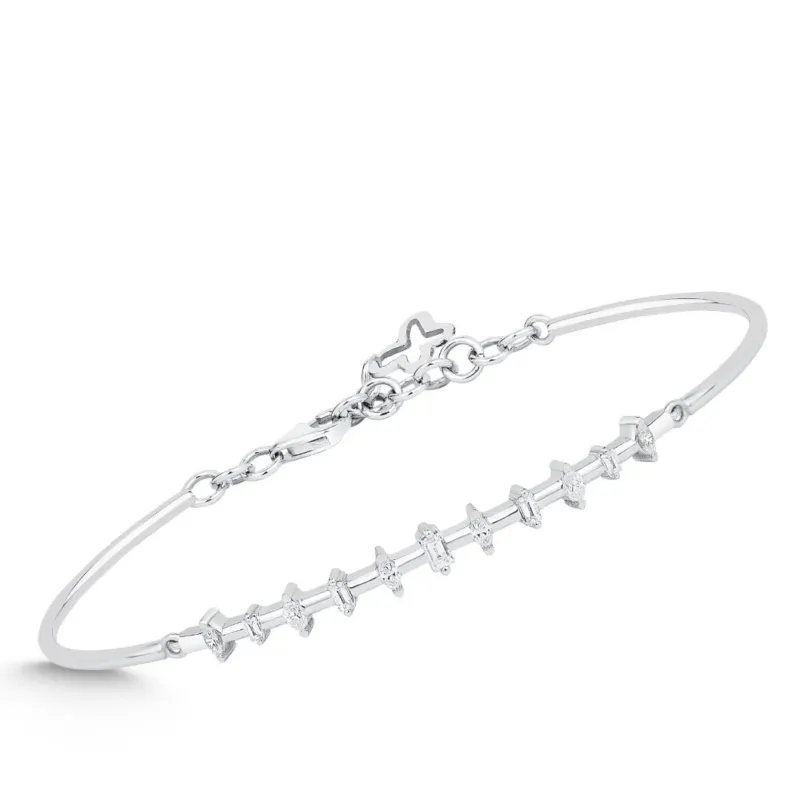 Elegantes Goldarmband mit Diamanten (585 / 750 Gold) - BBL0000118