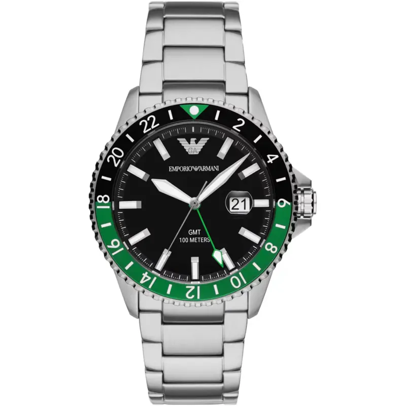 Emporio Armani Diver GMT Silbrig - AR11589
