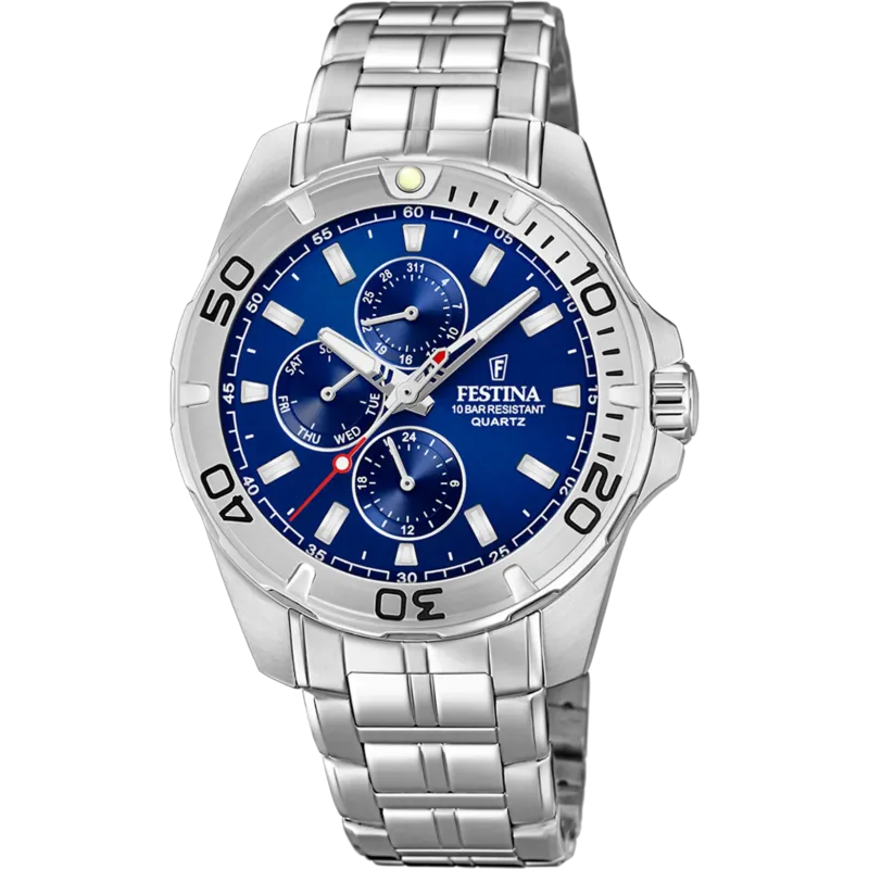 Festina Multifunktion Herrenuhr mit Edelstahl Armband - F20445/2