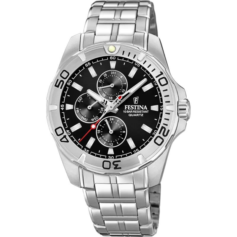 Festina Multifunktion Herrenuhr mit Edelstahl Armband - F20445/3