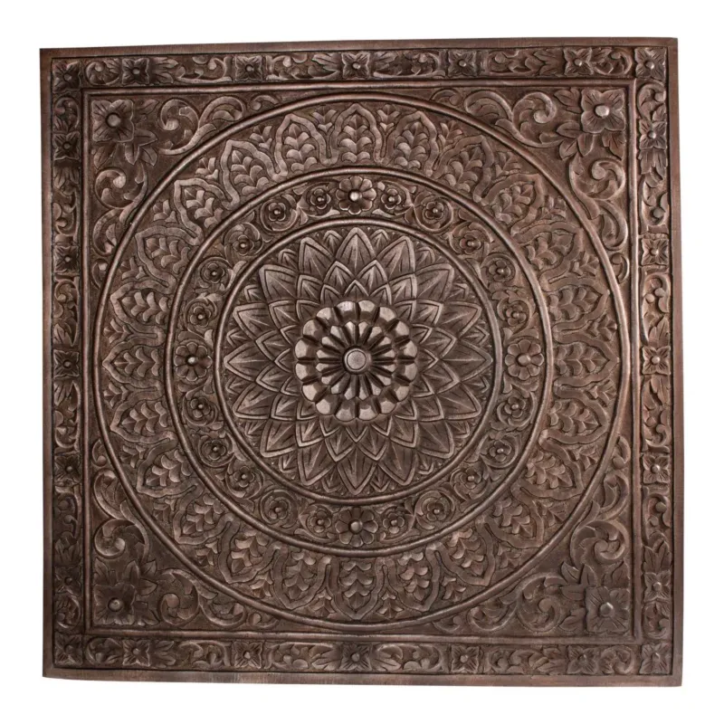 Geschnitztes Wandbild aus Holz - Restin Antique von PTMD - Esszett Luxury | Stilvolles Wohnen mit Charakter