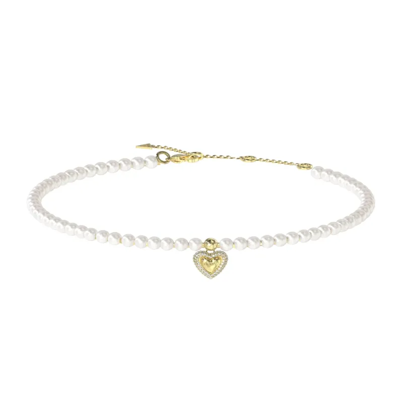 Guess Beloved Perlen Damen Halskette - Gold, Edelstahl - JUBN06090JWYGT-U