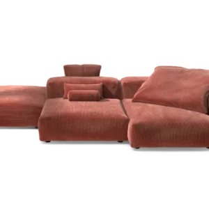 vetsak | Sofa Set 09 - The Island - Cord Velour - Brick | Modular Sofa | 7 Seater | Sofa Island