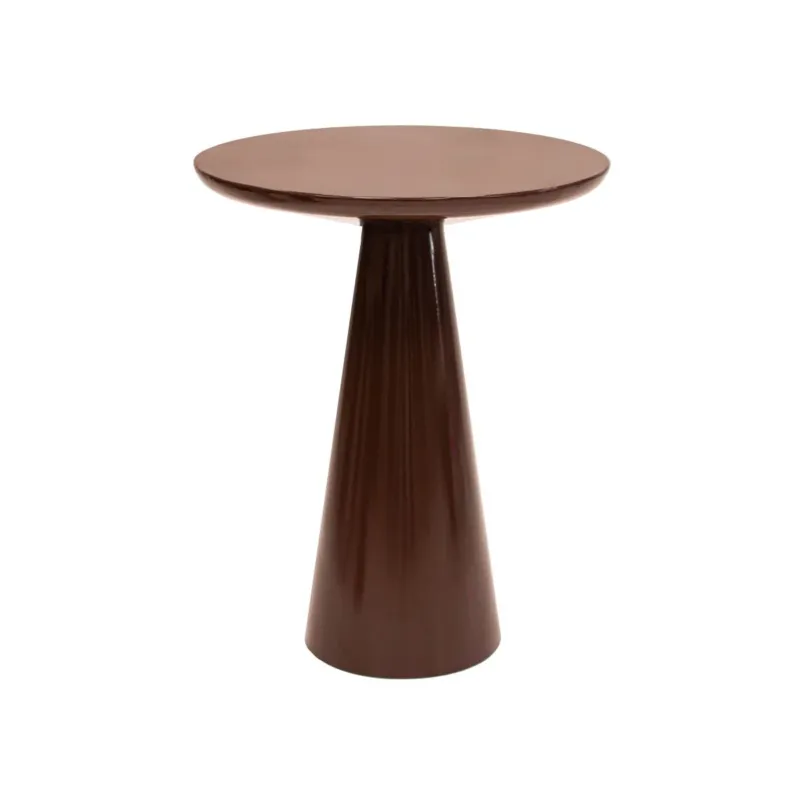 Beistelltisch – Metall Material, Glänzende Oberfläche, Braune Farbe - Lea | Kick Collection