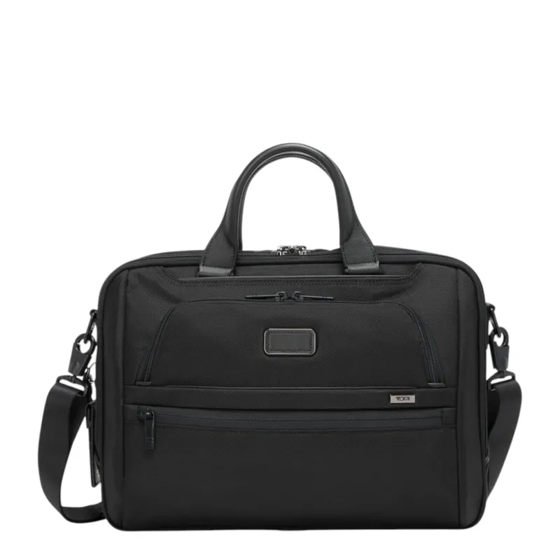 Lieblingstasche Tumi Alpha medium 15-inch black ballistic nylon briefcase with leather handles and shoulder strap