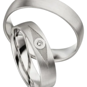 Linden Trauringe / Eheringe Aarburg mit Diamant 0.0135 ct. - 1312/1313