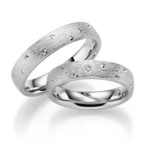 Linden Trauringe / Eheringe Birmensdorf mit Diamant 0.03 ct. - 1619/1620