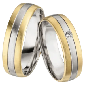 Linden Trauringe / Eheringe Fislisbach mit 0.03 ct. - 770/771
