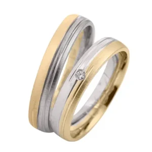 Linden Trauringe / Eheringe Hochfelden – Eleganz mit Diamant - 066/067