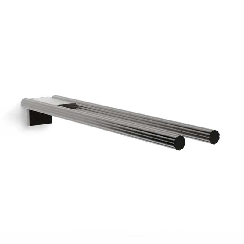 Luxury Aluminium Wall - Mounted Mocca Dark Brown Double Towel Rail - |VESIMI Design| Luxury Bathrooms and Home Decor