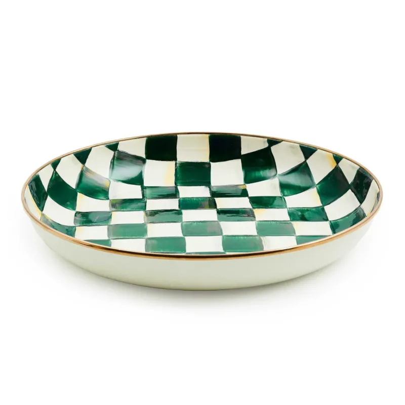 MacKenzie - Childs Emerald Check Abundant Bowl - |VESIMI Design|