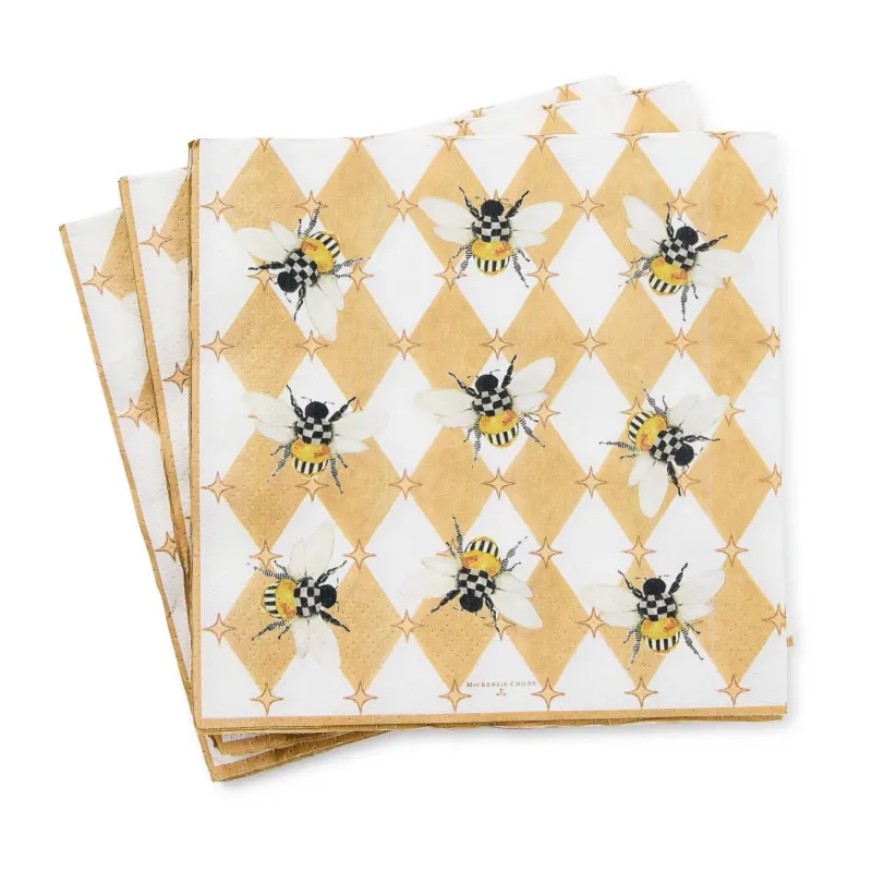 MacKenzie - Childs Queen Bee Dinner Paper Napkins - |VESIMI Design|