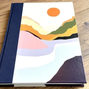 Skizzenbuch A5 Leinenrücken Berge 100g/qm Tagebuch - Polly Paper - Umweltfreundliche Schreibwaren