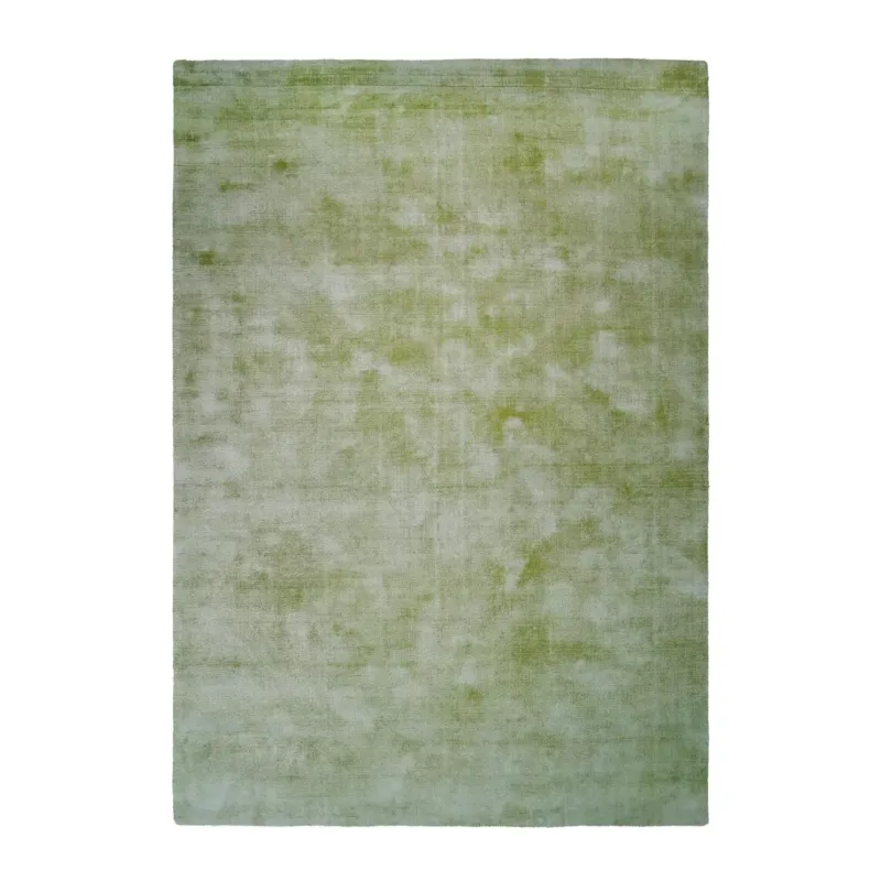 Teppich – Edelgrüne Farbe, Retro Design, Edler Viskoseflor, 170 cm - Luxury 110 | Kayoom