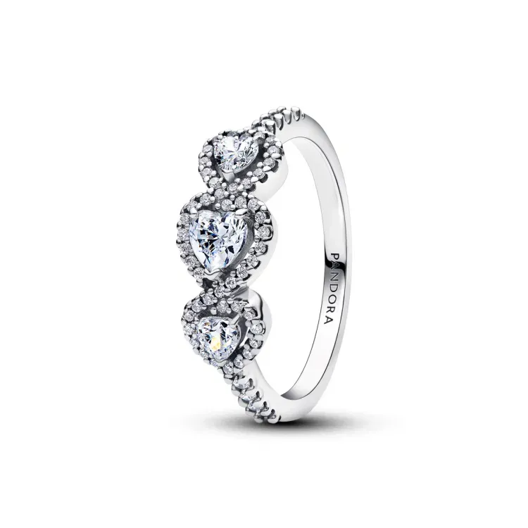 Pandora Strahlenkranz Herz Trilogie Ring - 194413C01