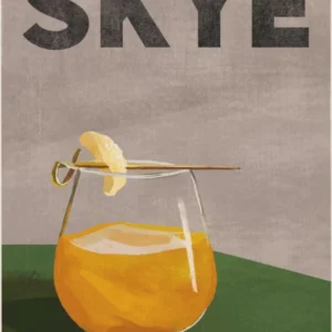 Isle Of Skye Scotland Scotch Cocktail Travel Poster