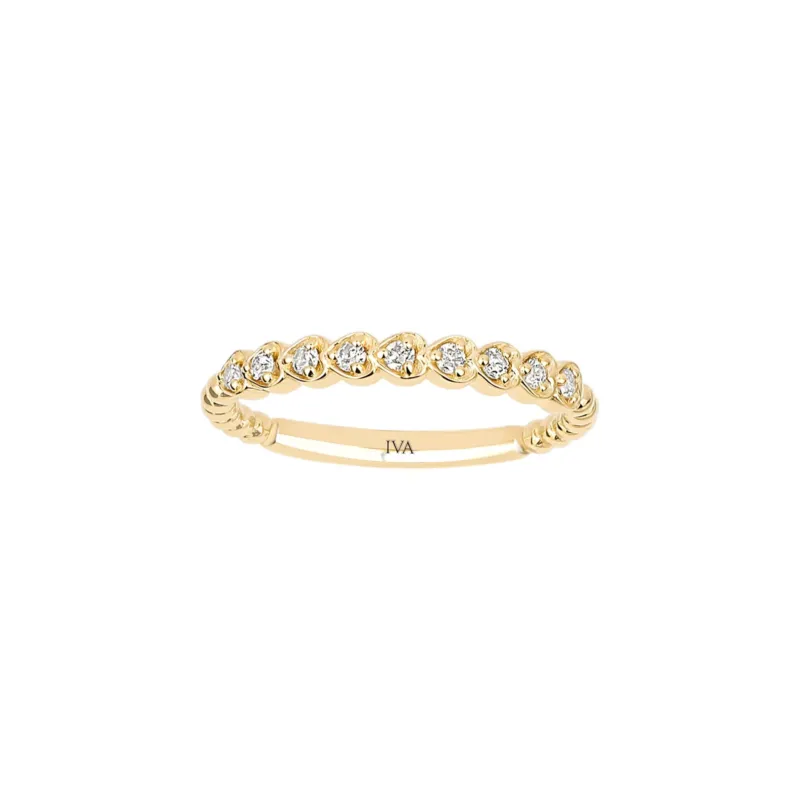 Ring mit 0.16 ct Diamanten in 585 oder 750 Gelbgold