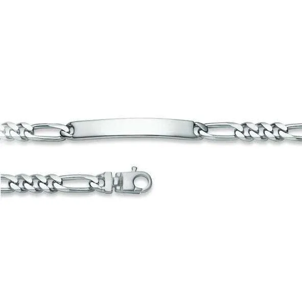 Silber Figaro Plaketten Armband klassisch - 6277.00014/2100