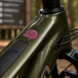 Sons of Battery - E-MTB Brand & Community Folien & Sticker 4 x 4 cm LIEBER HELMFRISUR STATT SCHÄDELFRAKTUR – UV-Aufkleber für E-Bike & Mountainbike HELM E-Bike-Community