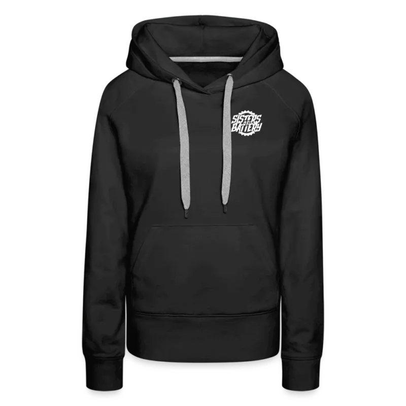 SPOD Frauen Premium Hoodie Schwarz / S Sisters of Battery SoB - Frauen Premium Hoodie E-Bike-Community