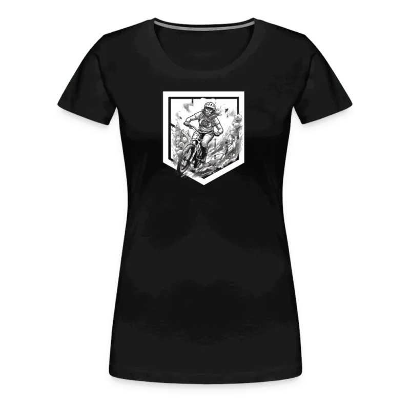 SPOD Frauen Premium T-Shirt Schwarz / S Sisters of Battery - SoB - Frauen Premium T-Shirt E-Bike-Community