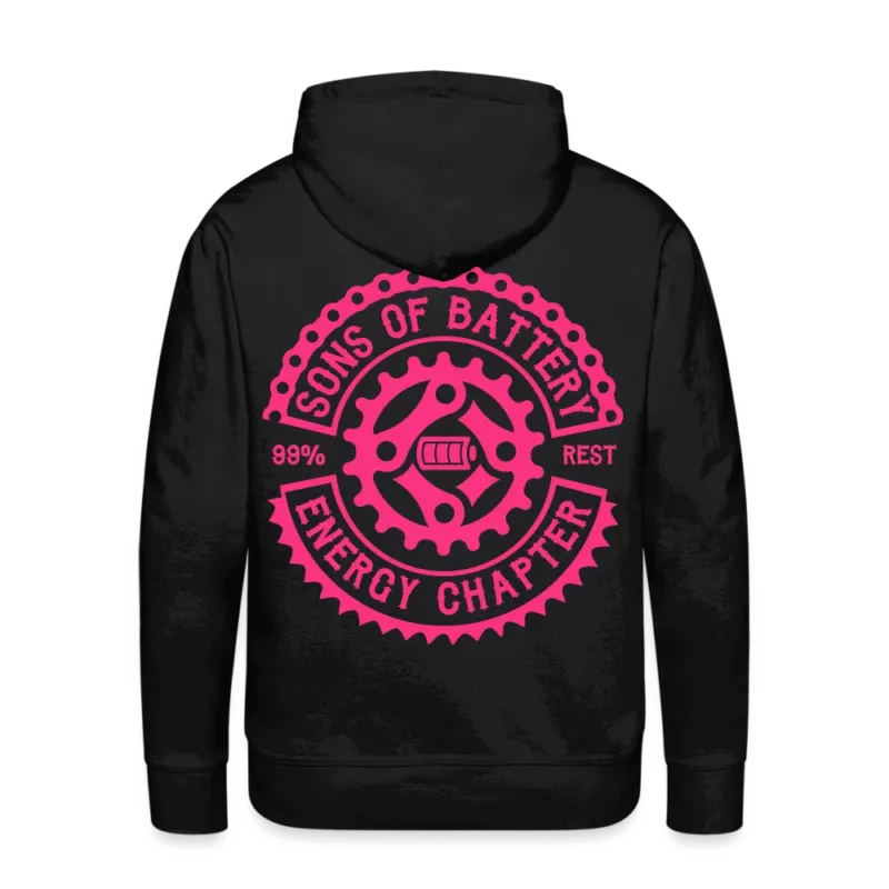 SPOD Männer Premium Hoodie Schwarz / S SoB Original - Neonpink - Premium Hoodie E-Bike-Community
