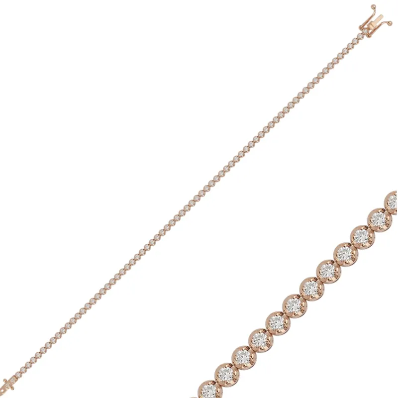 Tennisarmband mit 1.20 ct Diamanten in 585 oder 750 Weissgold