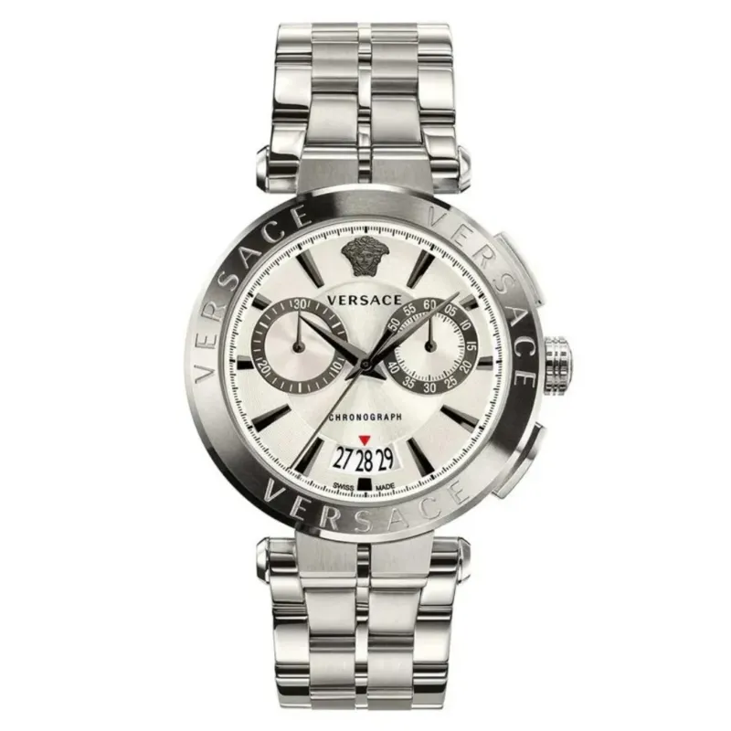 Versace Herrenuhr Aion Silber, 45 mm - VBR040017