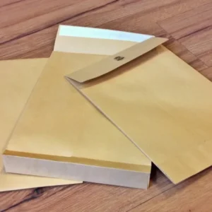 B4 Faltentaschen braun oF 4cm x10 - Polly Paper
